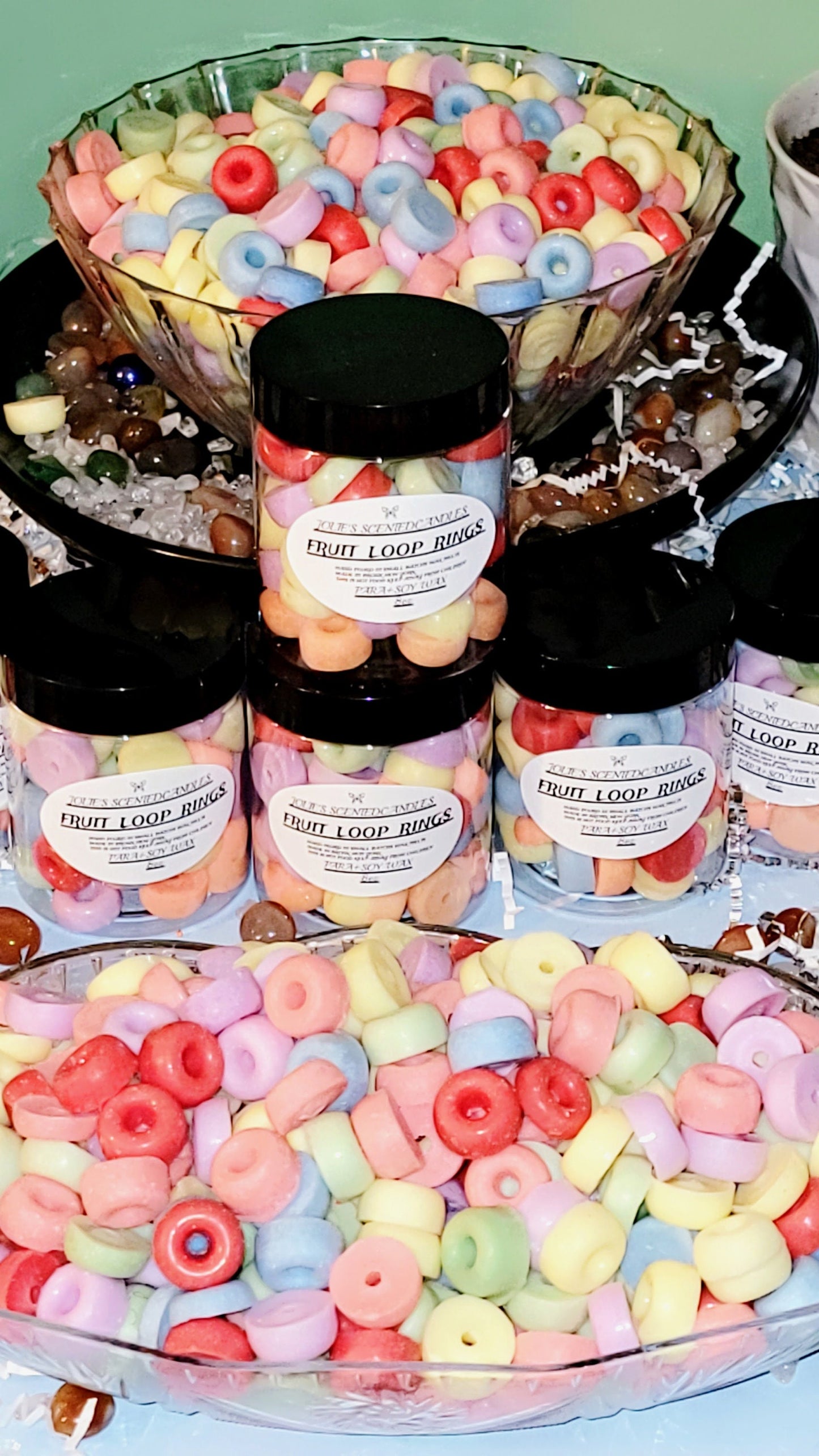 Fruit Loops Wax Melts Food Shaped Wax Melts Fruity Loops Scented Wax Melts Fruit Loop Cereal Embeds 8oz 2 for 24 Dollars- Free car diffuser