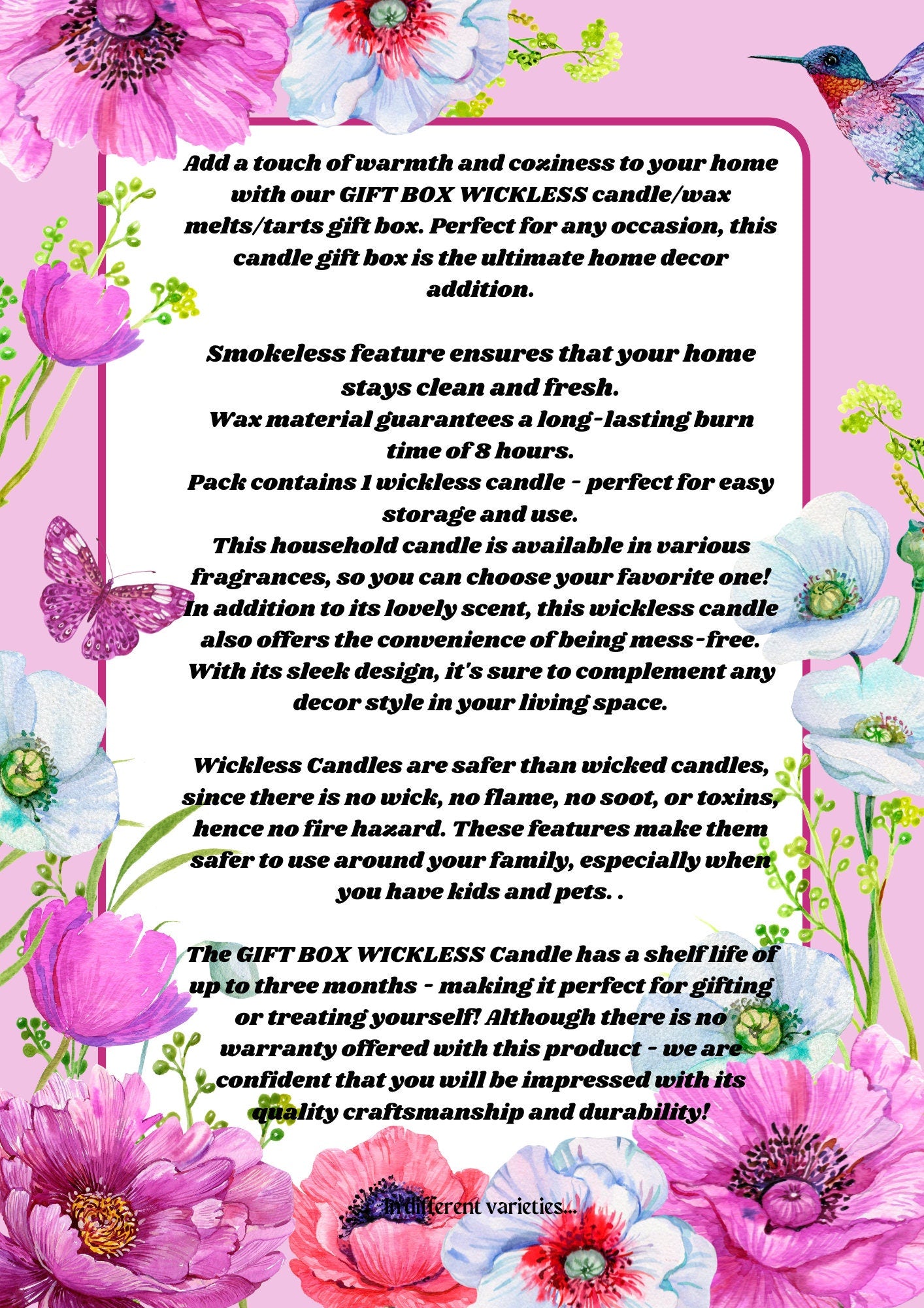 BUNDLE Wickless Candle & Scented Wax Melts Gift Box