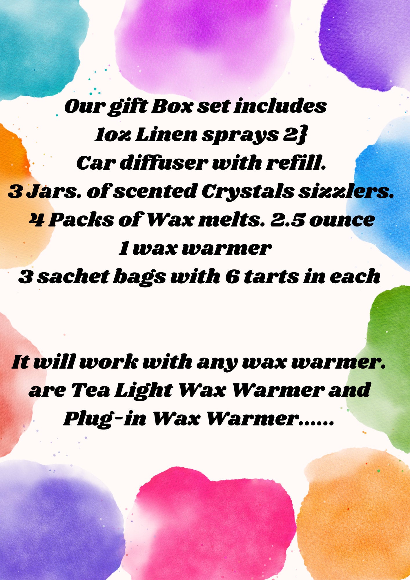 Wax Melt Gift Set/Wax Melts/Gift Set/Scented Wax Melts/Soy Wax Melts wax warmer plugin wax melts /wax tarts linen spray. wax melt gift set