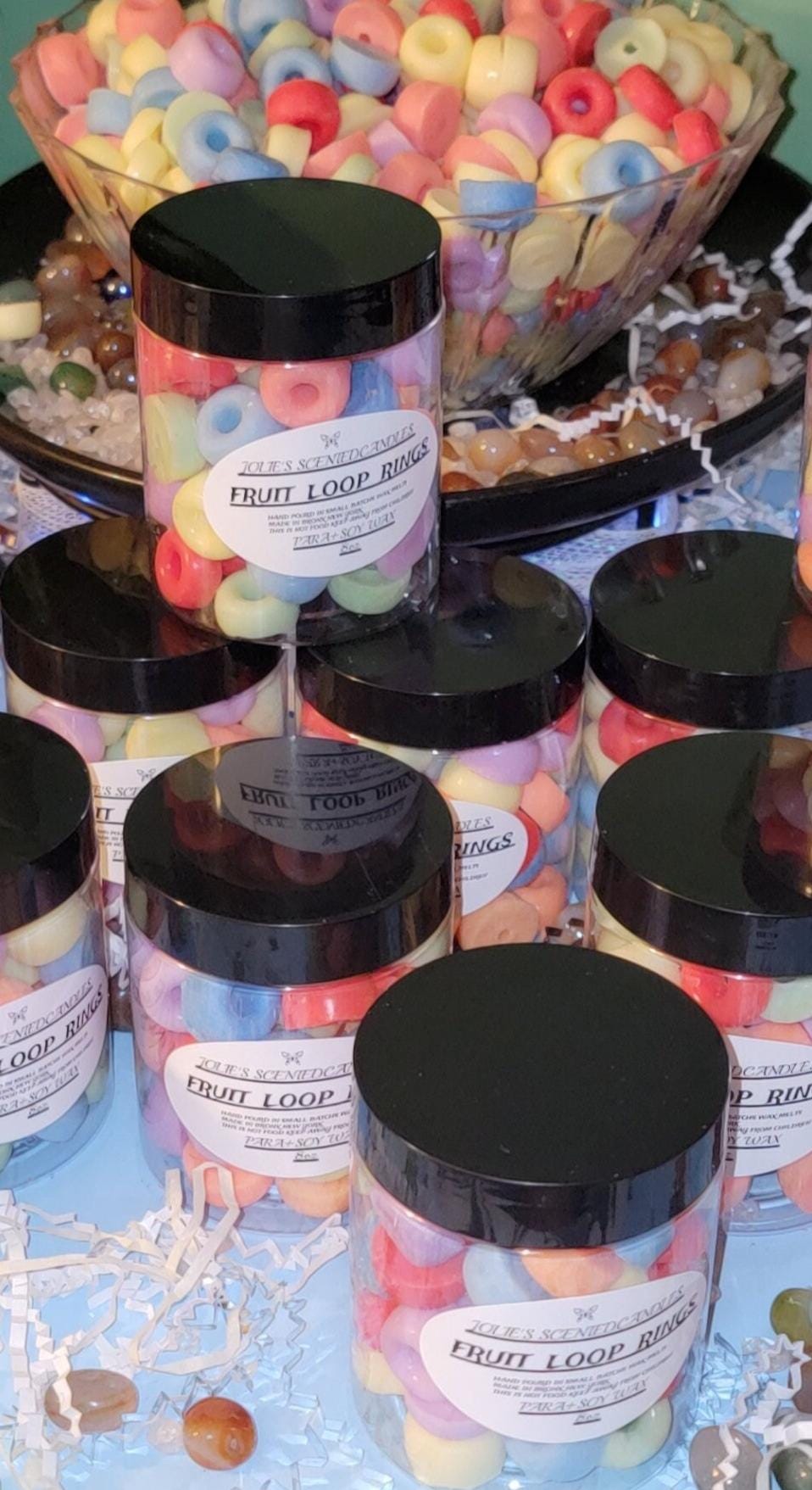 Fruit Loops Wax Melts 8oz – Food Shaped Cereal Embeds | 2 for $24, Free Car Diffuser