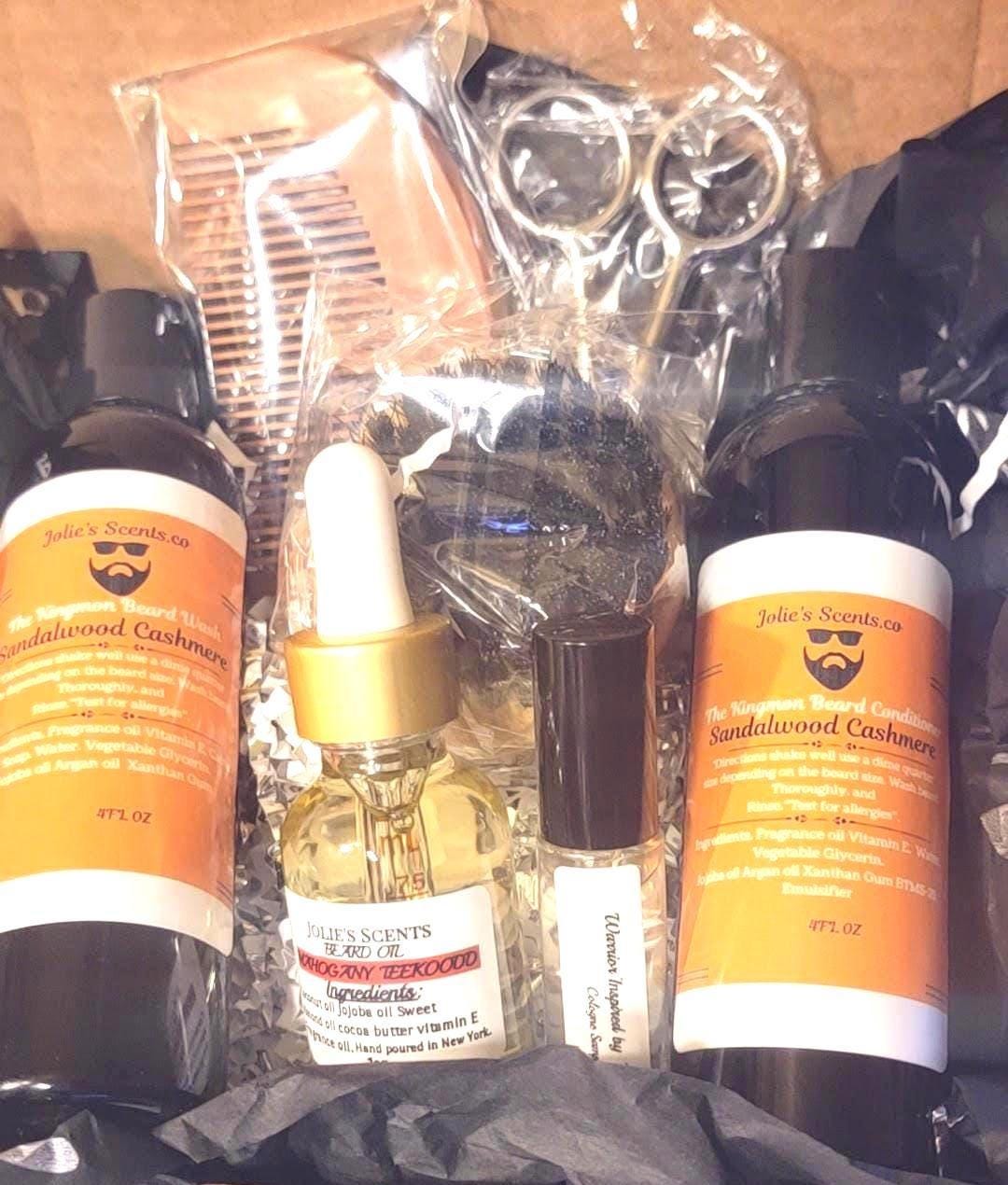 Men's Beard Care Gift Set: Wash and Conditioner, Moisturizing Hydrating All-in-One Kit