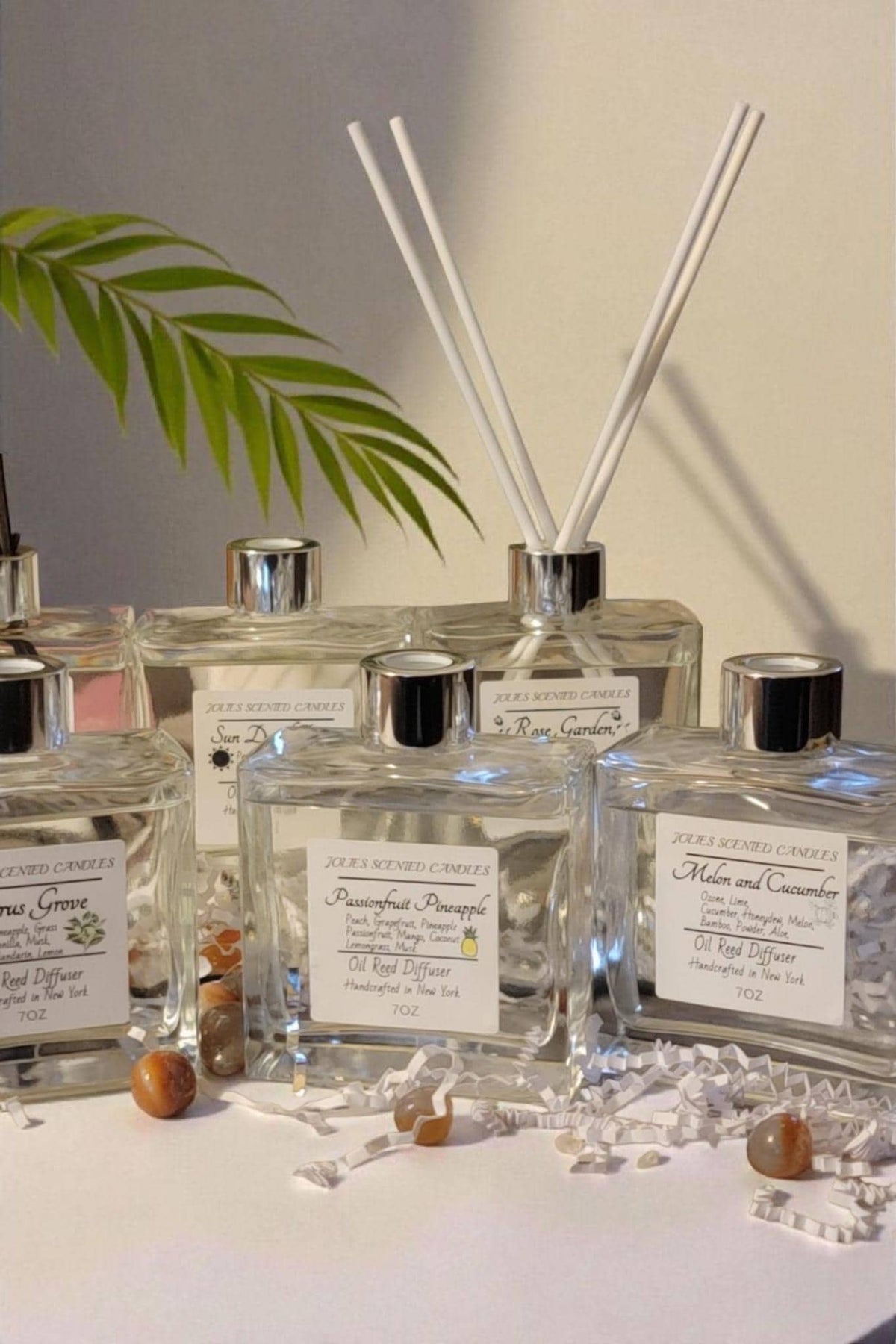 Reed Diffuser Bottle with Sticks – Diffuser Oil Set, Home Fragrance | Free Car Diffuser with Purchase